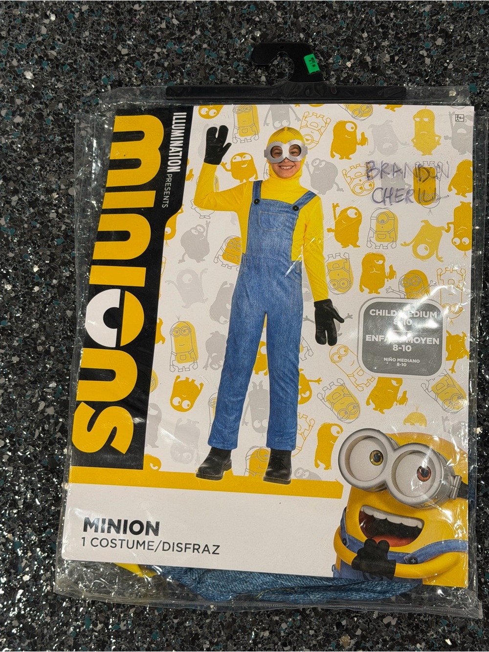 Minions Kids Costume Outfit 5 Piece Set Despicable Me Size Medium 8-10 Halloween